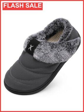 Womens Slippers Slip On Foldable Heel Faux Fur Lined Indoor Outdoor